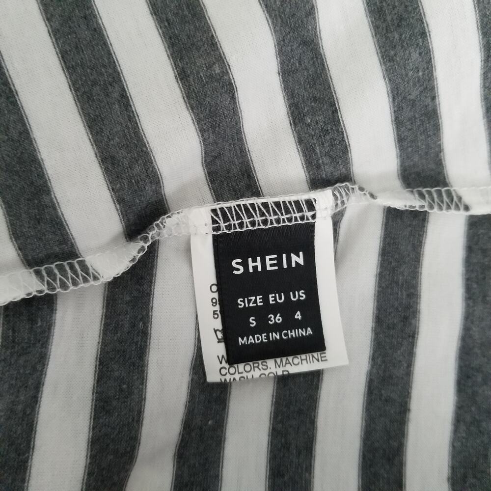 Striped V-Neck Spaghetti Strap A-Line Maxi Dress, Size S - Picture 5 of 8